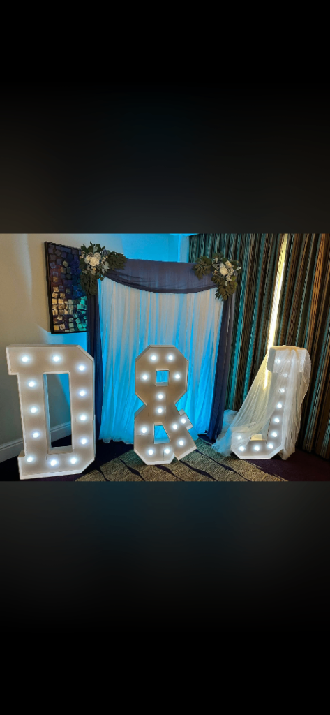 Light up letter for a party 