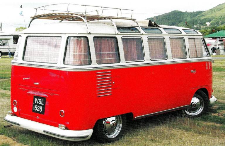 30. A framed magazine original featuring 1959 VW/Volkswagen Camper Reg WSL528