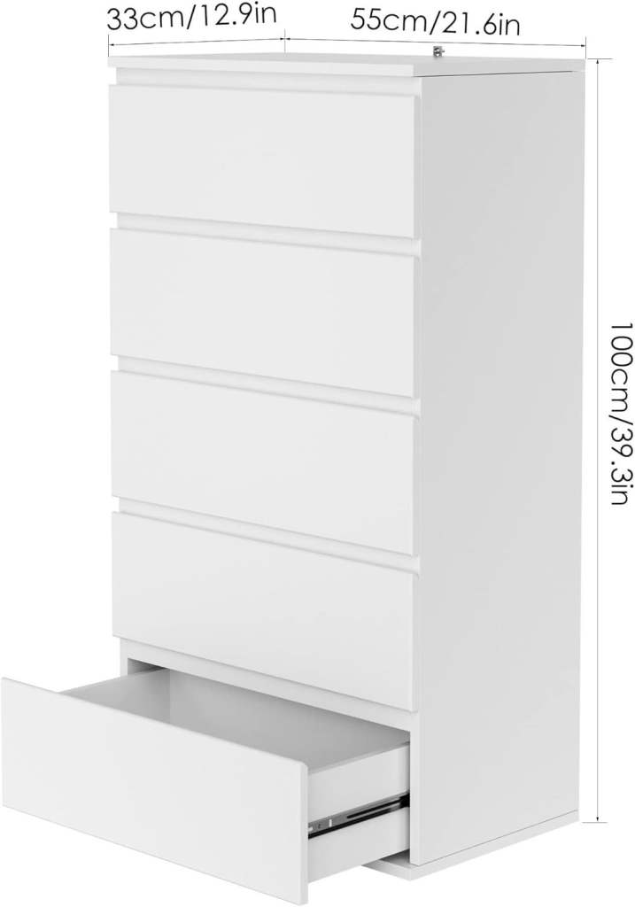 Chest of drawers with 5 drawers