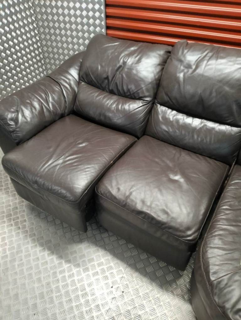 LEATHER JOHN LEWIS CORNER SOFA DELIVERY AVAILABLE TODAY 