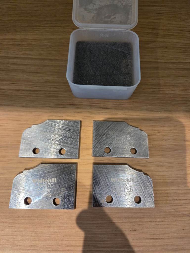 Whitehill 119557C profile spindle moulder block cutters and limiters  Axminster 24mm spacing