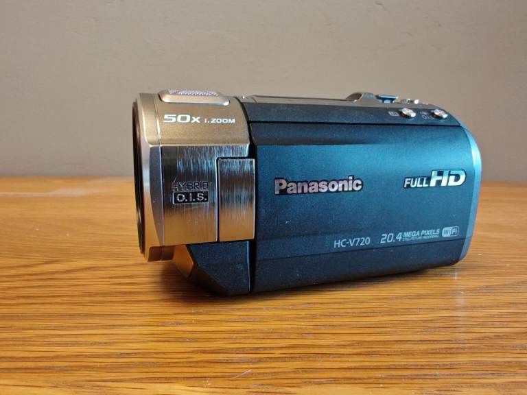 Panasonic HC-V720 HD Video Camera - 50x Zoom - 20.4MP - WiFi Connectivity