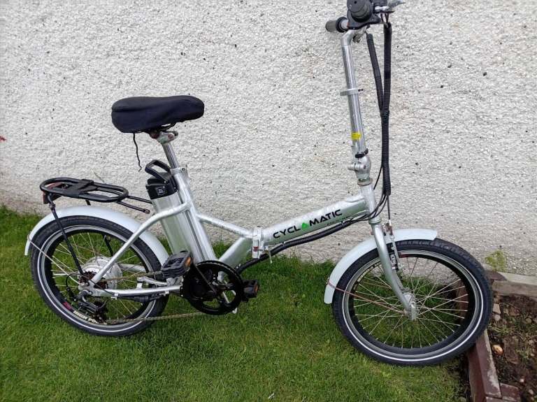 Cyclamatic Silver Electric Folding Bike - Good Condition, Ready to Ride