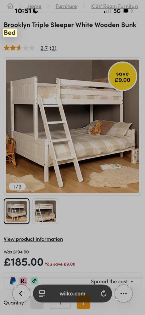 Triple Bunk Bed