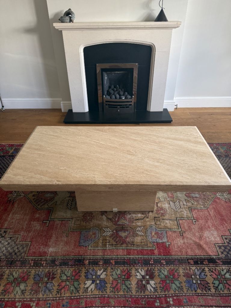 Beige Stone Coffee Table