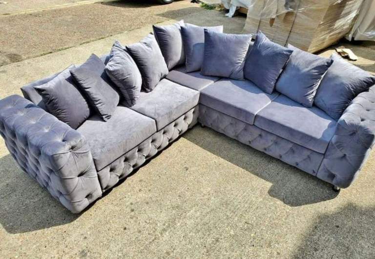 Ashton Chesterfield   3 2 Seater Sofa L Shape Sofa With Cushion 