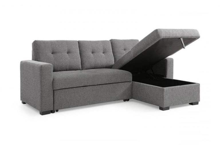 Grey Corner Sofa Bed with Storage – Free Delivery