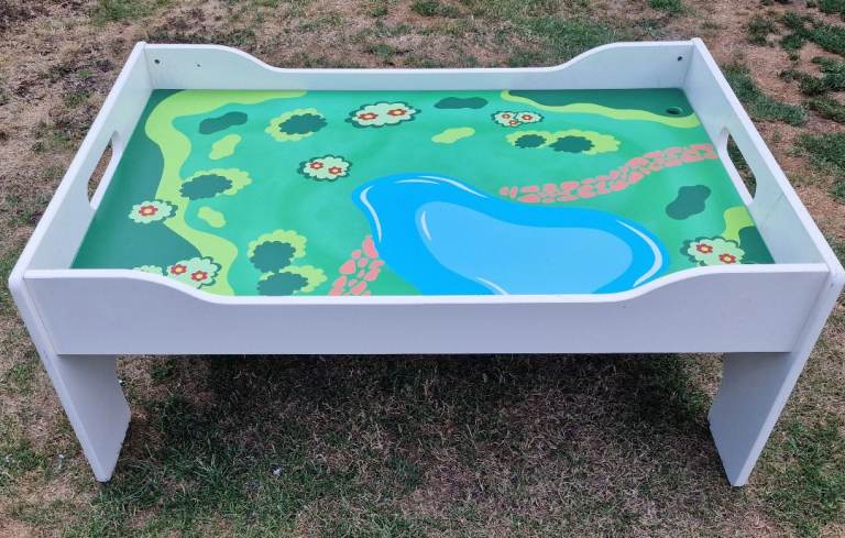 Children's White Wooden Play Table 