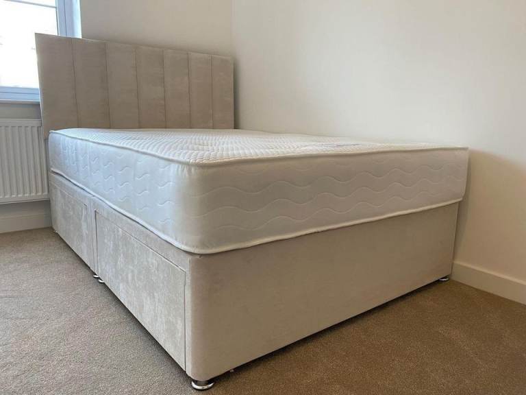 image for 4FT6 Divan Double Base & Mattress – BRAND NEW – Fast Delivery