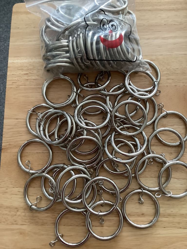 Silver Metal Curtain Rings