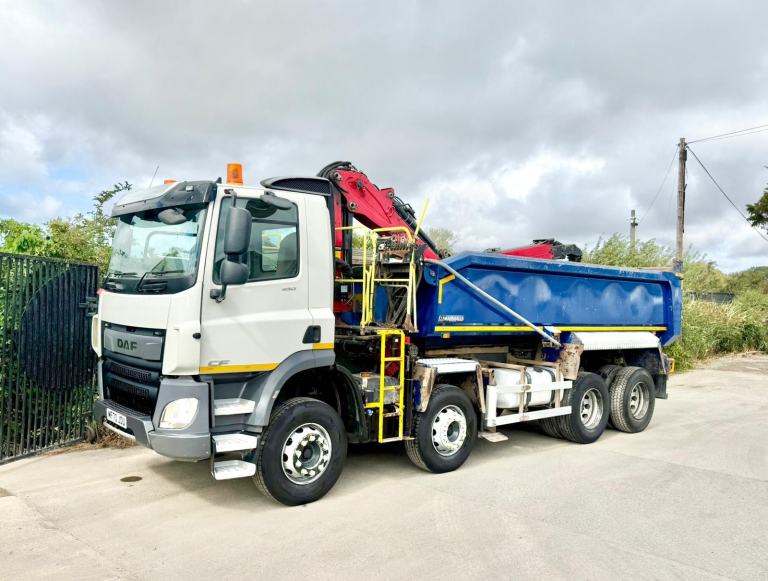 2021 DAF CF85.460 8X4 GRAB TIPPER HIAB 1200RS CLAMSHELL 32T 104,000 MILE EURO-6