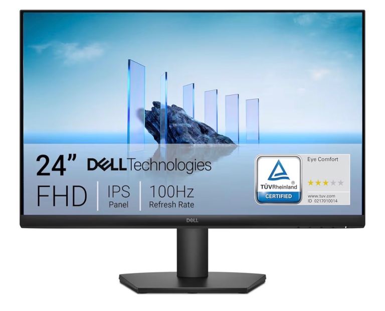 Dell 24 Monitor - SE2425HM, Full HD (1920x1080), 100Hz, IPS, 5ms, VESA (100x100mm), HDMI, VGA, Black