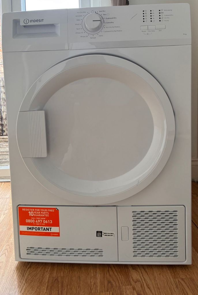 Indesit 8kg condenser tumble dryer