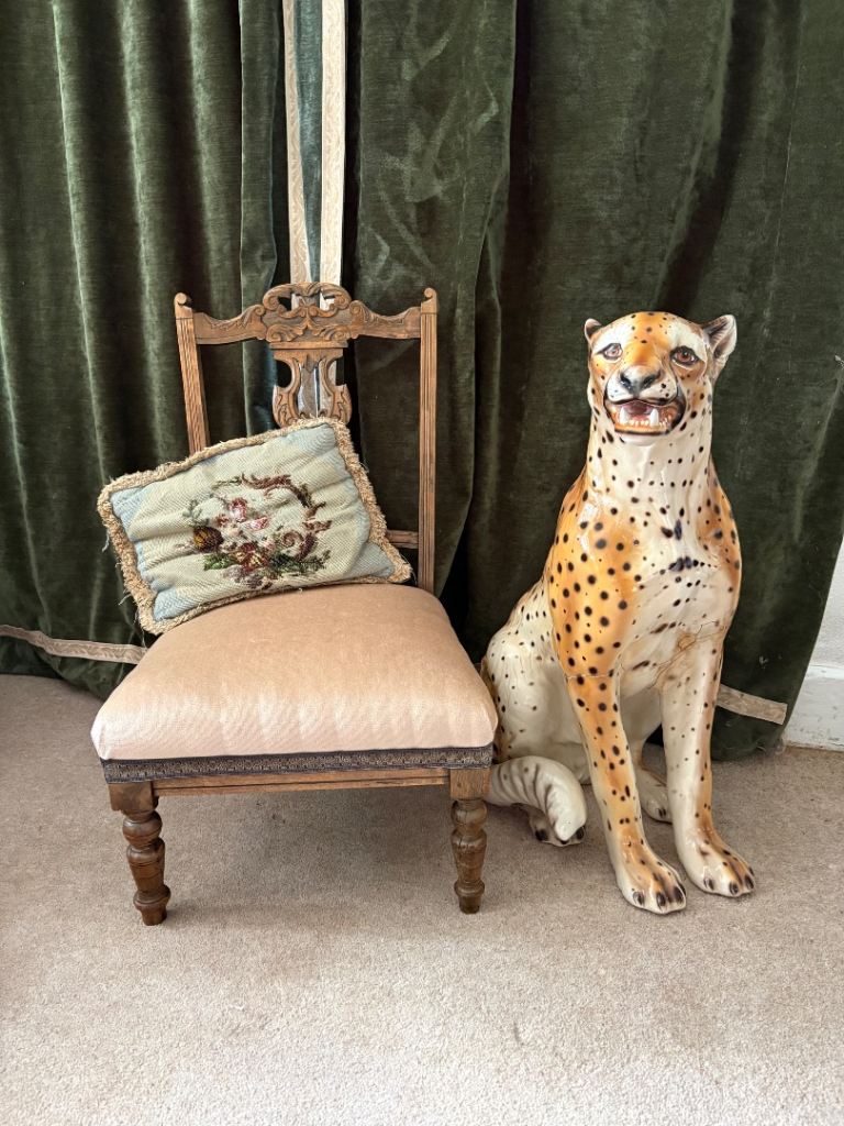 Antique Walnut boudoir chair