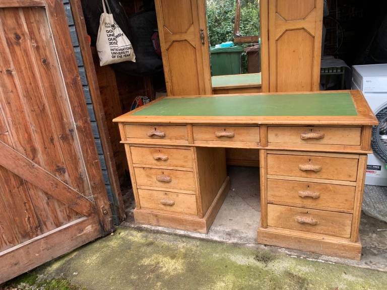 Large Antique Wooden Desk
