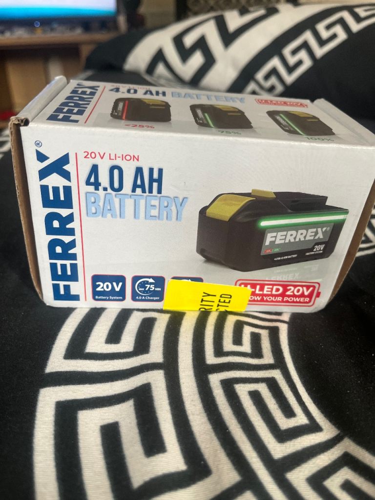Ferrex 20V Li-Ion 4.0 Ah Battery New 