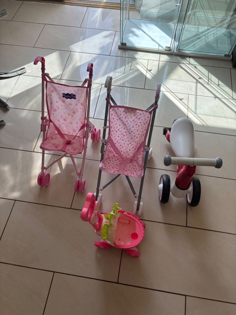 Kids Pushchair & Bike Toy Bundle – Good Condition