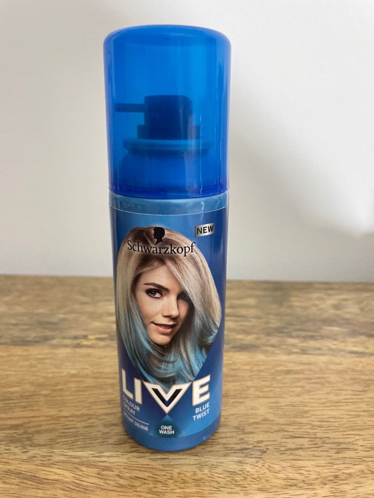 Schwarzkopf Live colour spray, Blue twist 