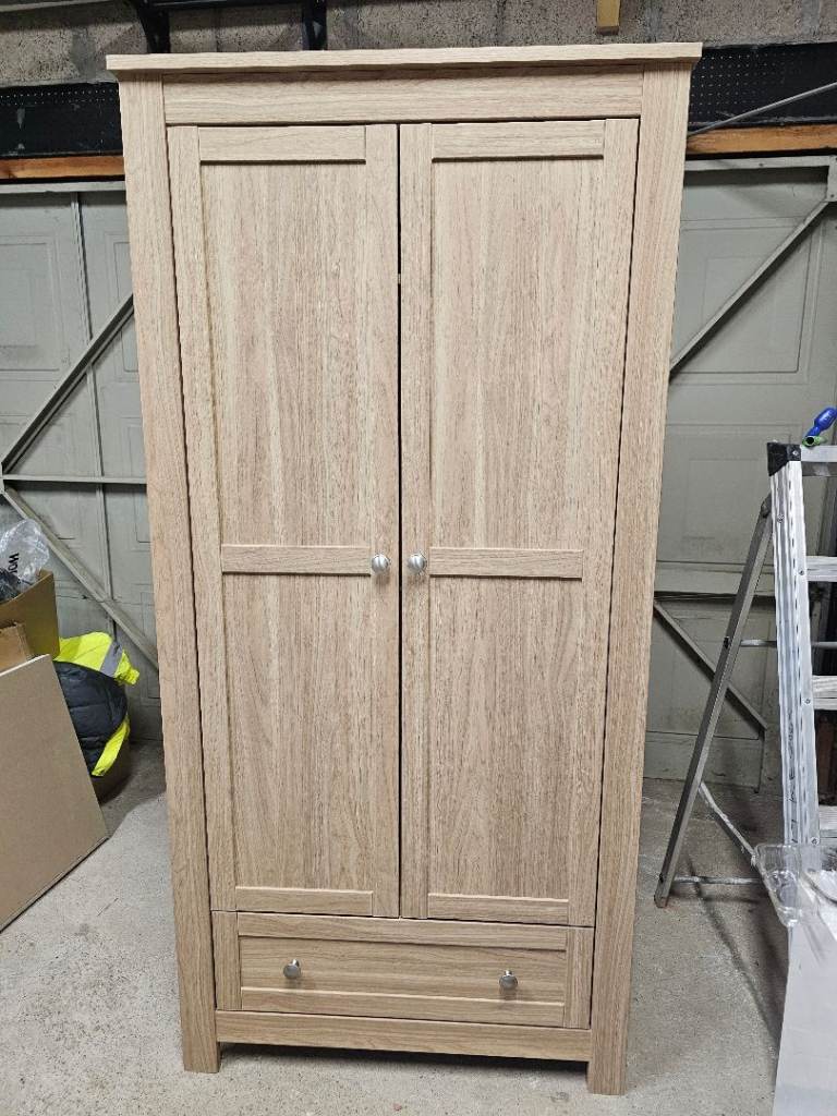 CuddleCo Burford Wardrobe – Oak Finish (Brand New, Assembled)