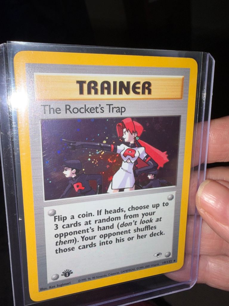 Vintage 1st Edition The Rocket's Trap Holo Rare #19/132 (Gym Heroes, 2000)