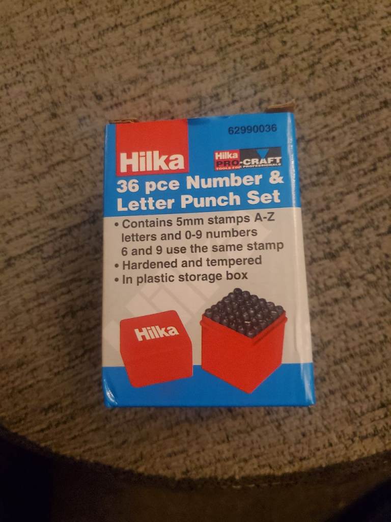 Hilka numbers and letters punch set. New.