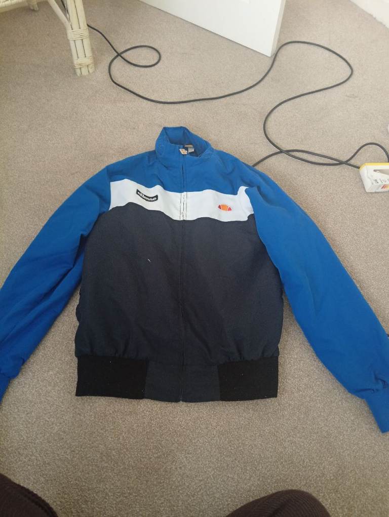 Ellesse Track Jacket – Blue, Navy & White, Size Large