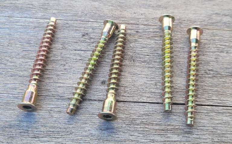  Hex Socket Flat Head Confirmat Screws Furniture Fitting Assembly Screws
