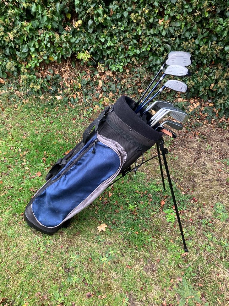 Men’s Golf Clubs Ideal Starter Set By Dunlop Driver Woods Irons Putter With a Stand Bag