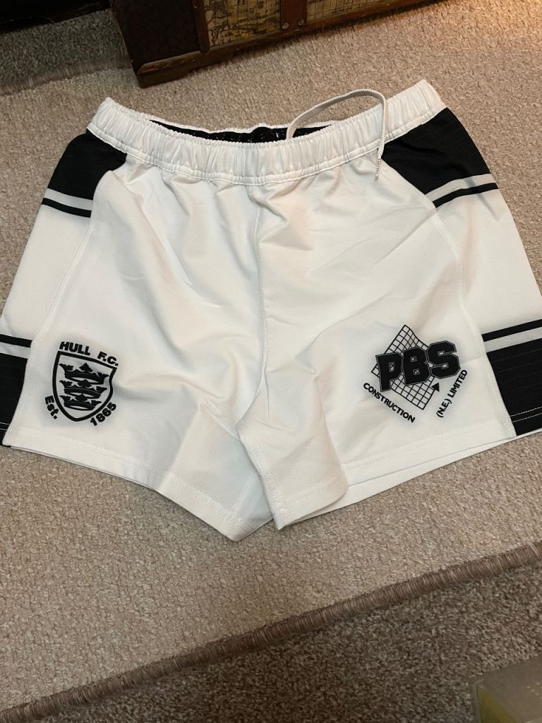  Hull FC 2025 Home Pro Shorts - White, Size M, 2xl And 5xl Brand New (20 pounds each) SEE ALL MY ADS