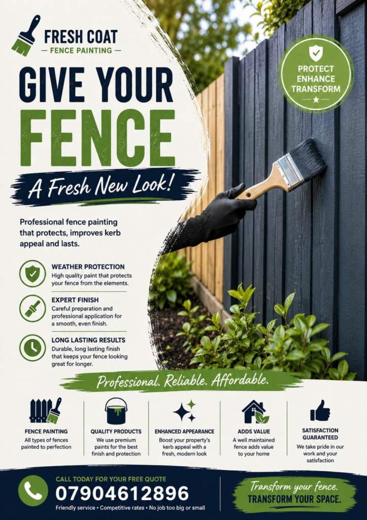 Painting fencing 