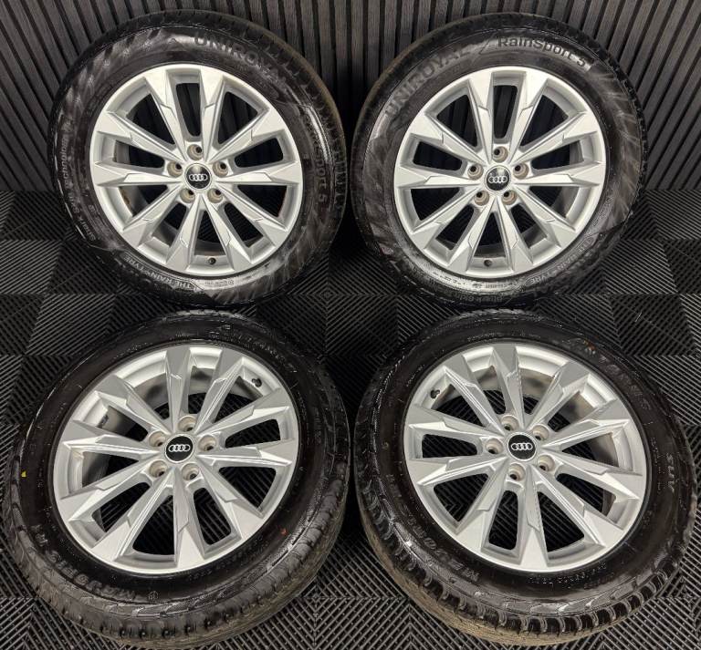 18'' GENUINE AUDI Q3 10 SPOKE NEW MODEL ALLOY WHEELS TYRES ALLOYS