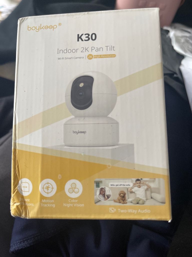 Boykeep K30 Indoor 2K Pan Tilt Wi-Fi Smart Camera - NEW