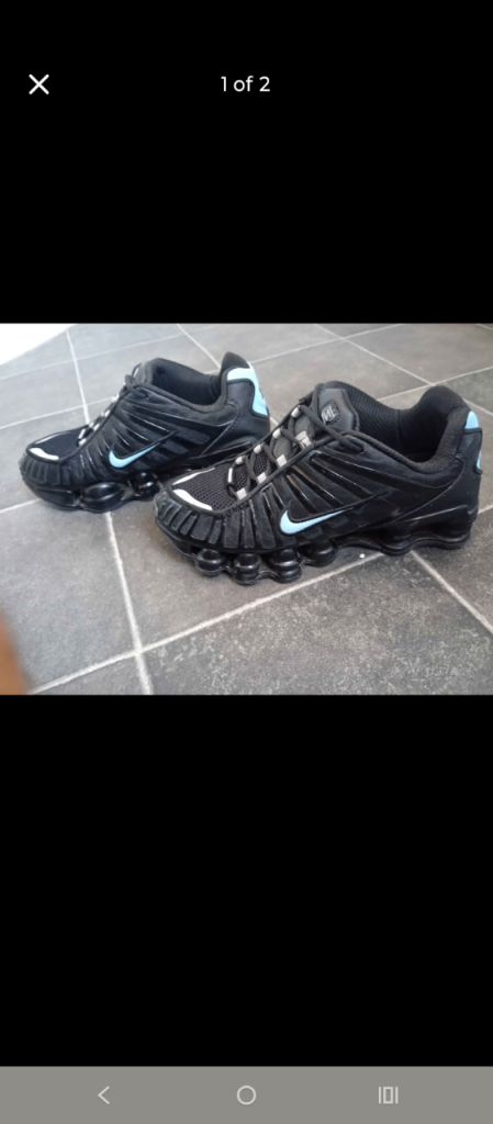 Nike Shox Black & Blue Trainers – Good Condition