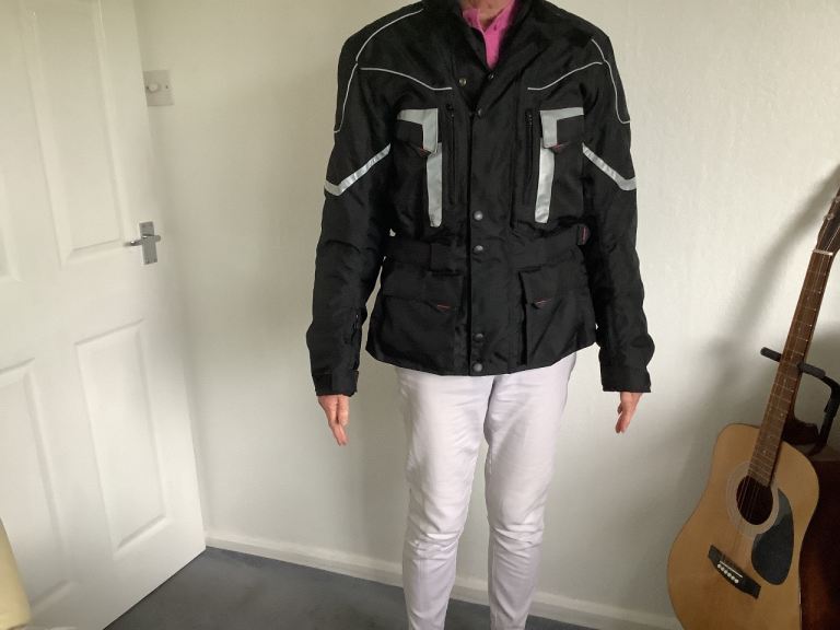 FABRIC UNISEX WATERPROOF BIKER JACKET - FULL PROTECTION 