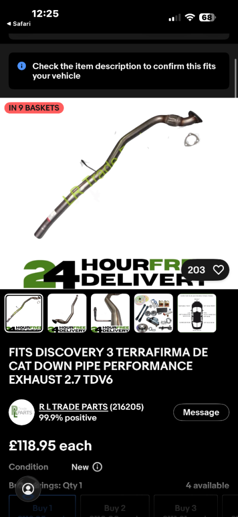 Discovery 3 decat pipe 