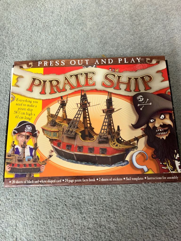 Press out and play Pirate Ship build your own ship 8 years and above 