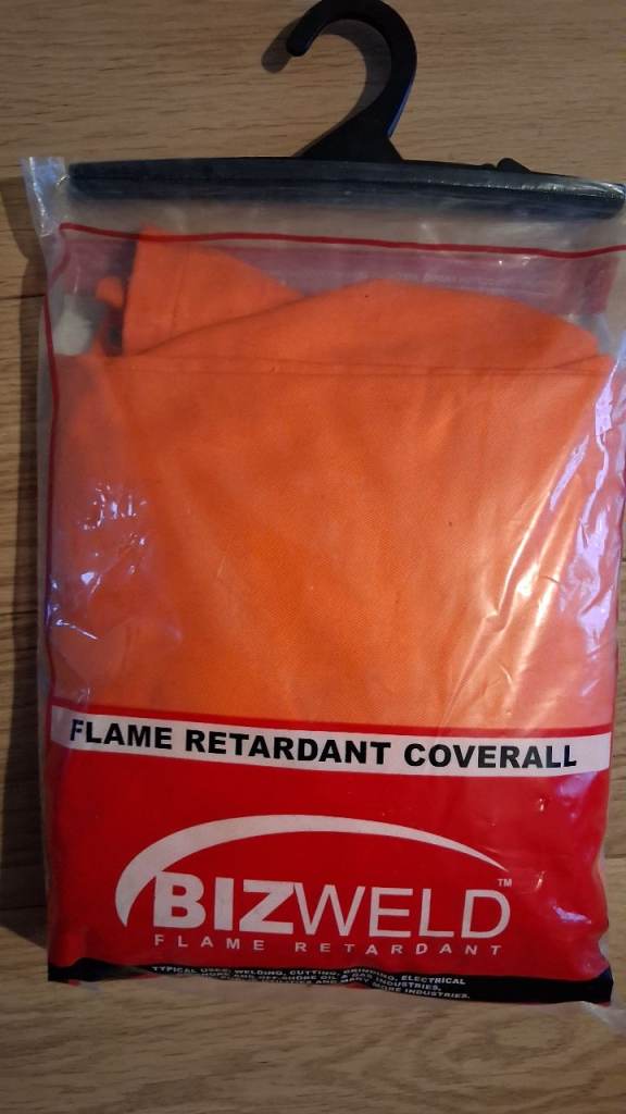 BIZWELT Flame Retardant Coverall - NEW Orange, X-Large Leg 31"