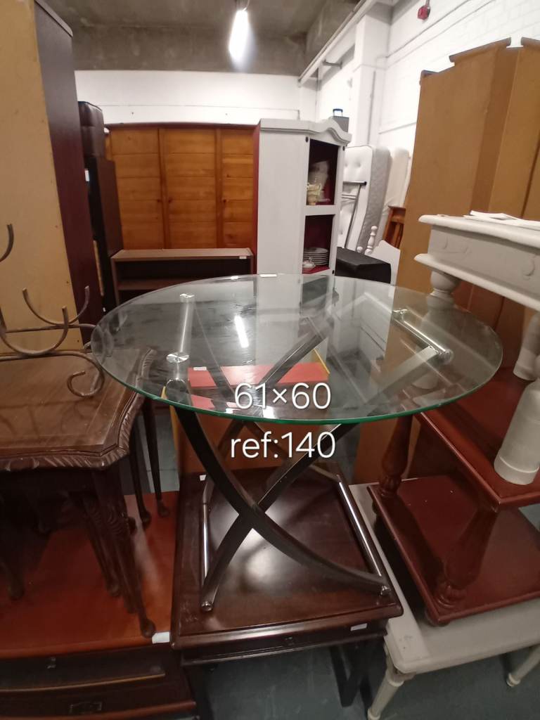 Glass and metal table, Ref:140