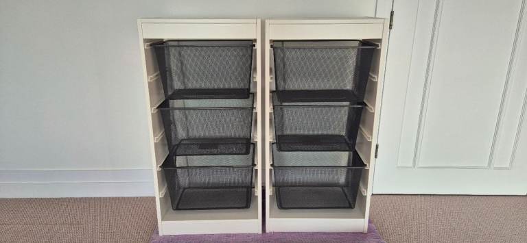 IKEA TROFAST Storage Unit with Bins – White, Very Good Condition