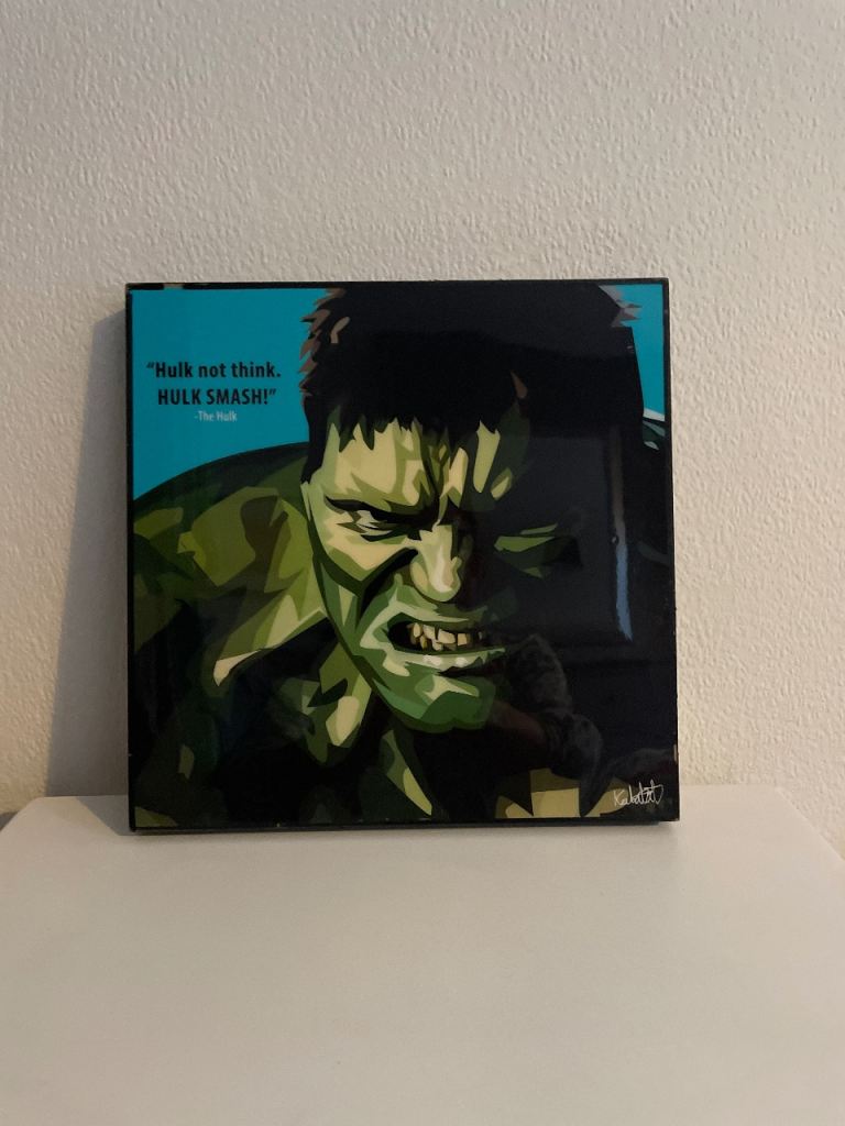 Cool Hulk Wall Art – 10x10 inch, Excellent Condition