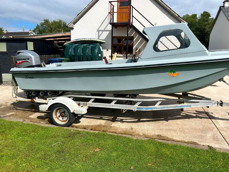 17ft dory boat engine and trailer 