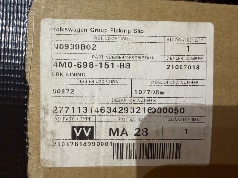 Genuine Audi SQ7 (4M) front brake pads 