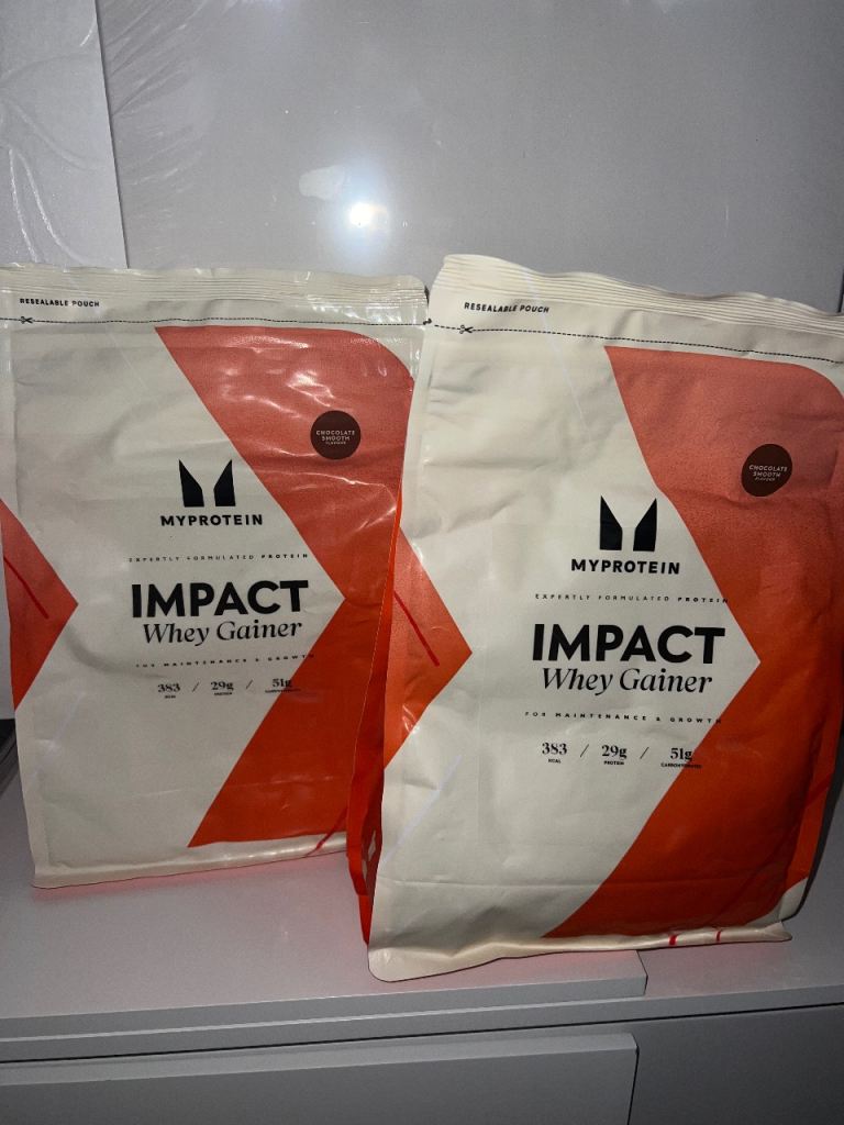 image for MYProtein Chocolate Smooth Impact Whey Gainer 1kg X 2 Pack