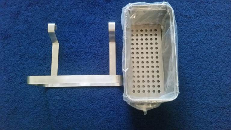 Ikea KUNGSFORS Stainless Steel Hanging Kitchen Storage Basket With Hooks