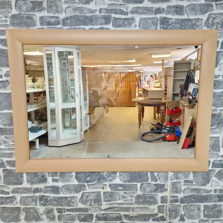 Medium Wooden Framed Wall Mirror