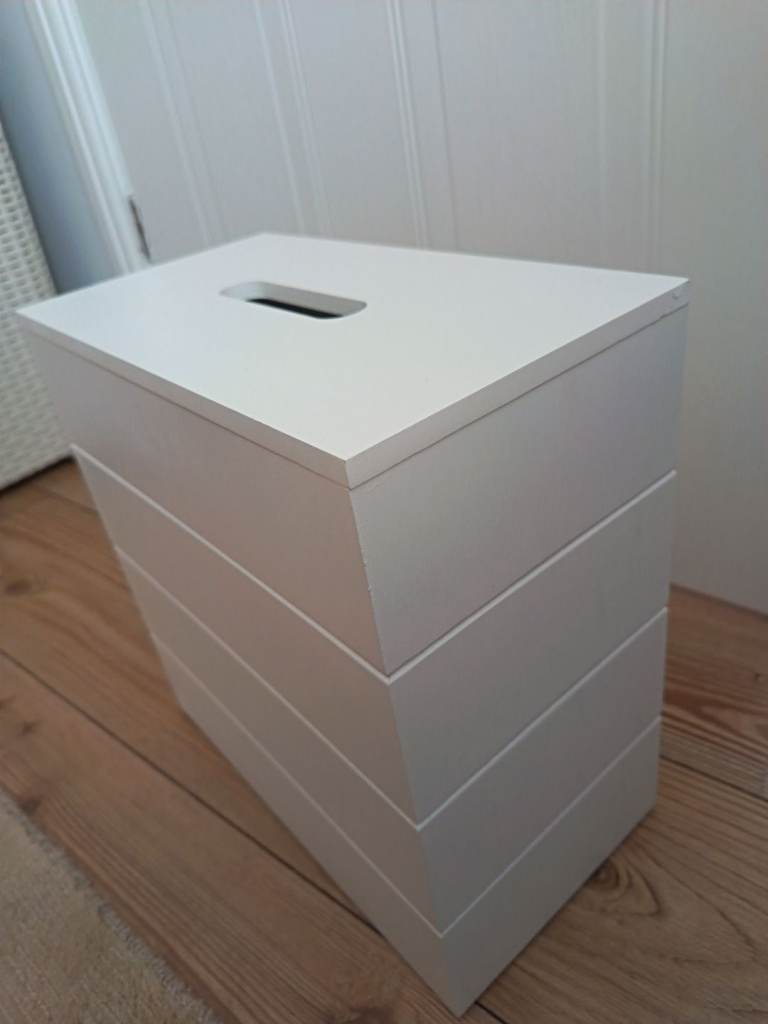 White toilet roll holder