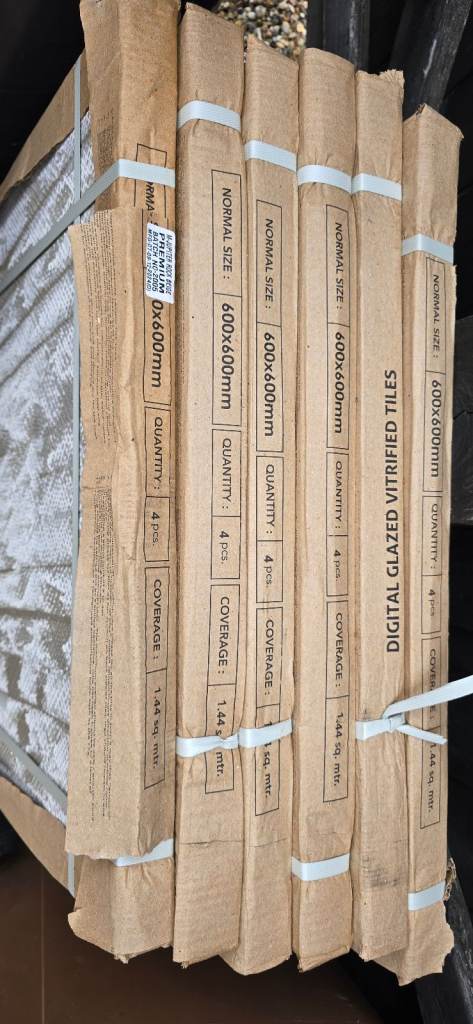 7m2 - 600mm x 600mm Tiles Jupiter Rocks Beige Matt 