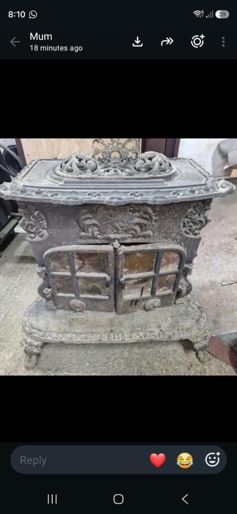 Antique Esse Dragon cast-iron wood or multi-fuel stove, manufactured by Smith & Wellstood