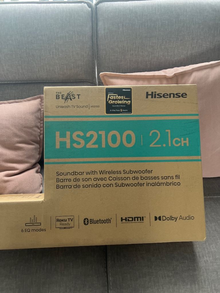 Hisense HS2100 2.1CH Soundbar with Wireless Subwoofer – NEW