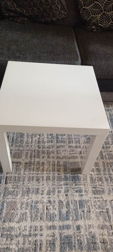 Small white high gloss Ikea coffee table 